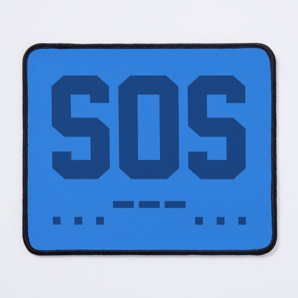 Item preview, SOS Morse Code Minimalist Blue designed and sold by everything4eva.