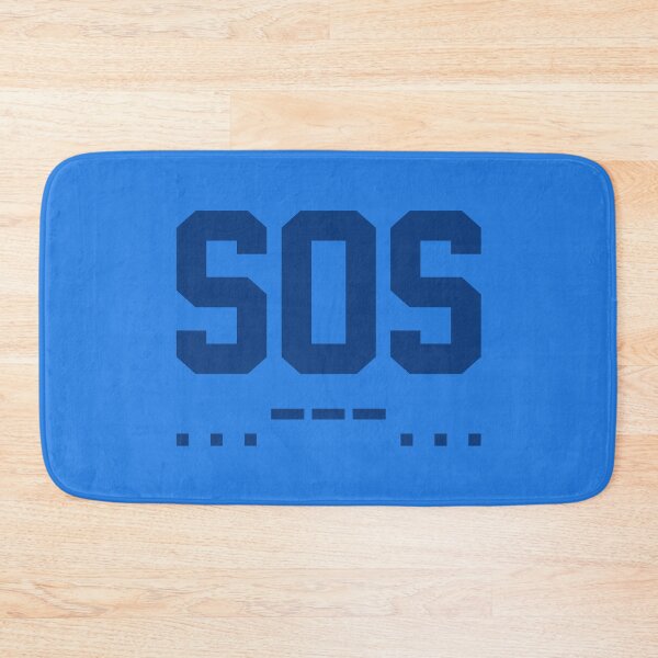 Item preview, SOS Morse Code Minimalist Blue designed and sold by everything4eva.