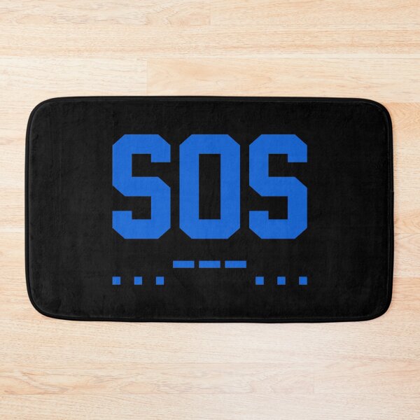 Item preview, SOS Morse Code Minimalist Blue designed and sold by everything4eva.