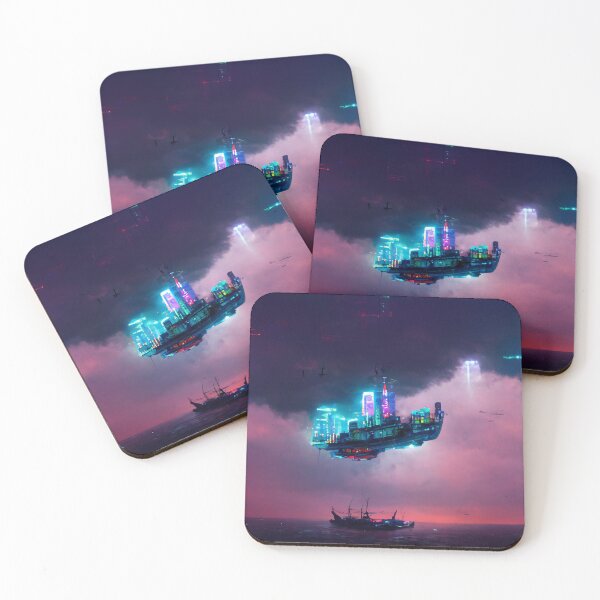 Item preview, Lofi Zenith - Cyberpunk Cityscape Skyline designed and sold by ArkMinted.