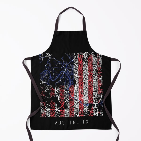 Item preview, Austin Texas city map with US flag black and white designed and sold by gifts-ideas.