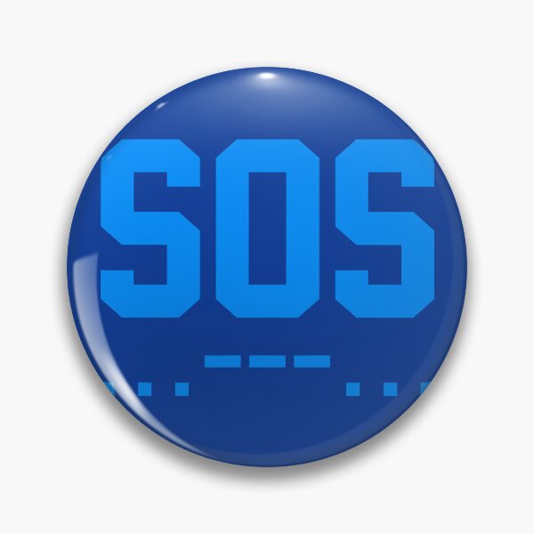 Artikelvorschau, SOS Morsecode Minimalistisch Blau entworfen und verkauft von everything4eva.