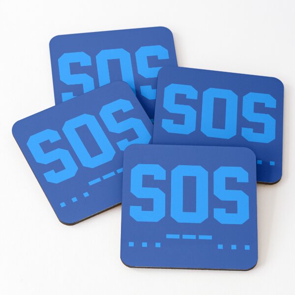 Artikelvorschau, SOS Morsecode Minimalistisch Blau entworfen und verkauft von everything4eva.