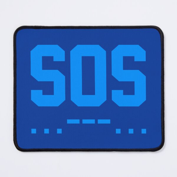 Item preview, SOS Morse Code Minimalist Blue designed and sold by everything4eva.