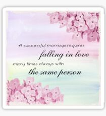 Successful marriage Sticker