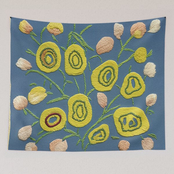 Item preview, Wildflower Field Embroidery Pattern, Kanako designed and sold by Magia Design.