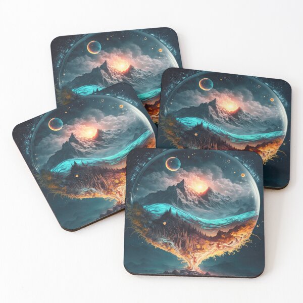 Item preview, Twilight Wonder: A Sky View of Bioluminescent Ponds and Flowers at Night designed and sold by The-Sinister.