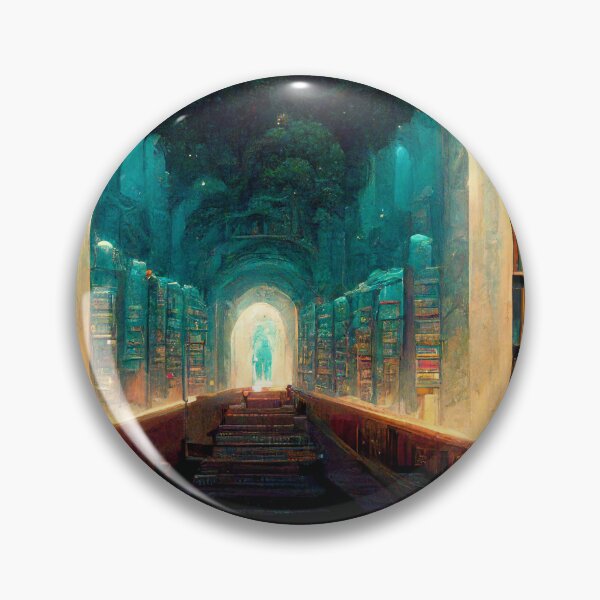 Aperçu de l'œuvre Étagère Couloir - Bibliothèque Fantasy créée et vendue par ArkMinted.