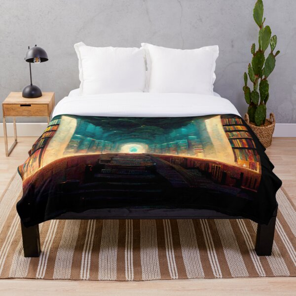 Item preview, Shelf Corridor - Fantasy Library designed and sold by ArkMinted.