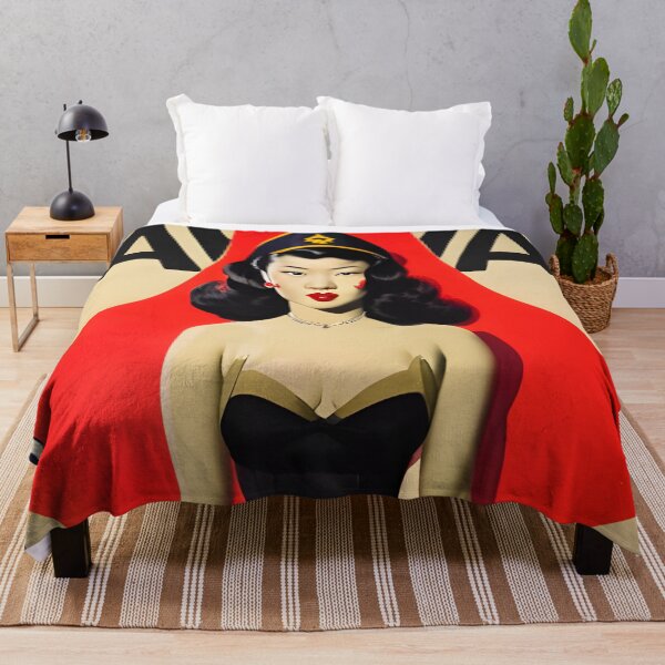 Item preview, Vintage Asia advertising sign - woman in retro style designed and sold by Dalive.