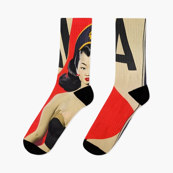 Item preview, Vintage Asia advertising sign - woman in retro style designed and sold by Dalive.