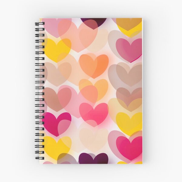 Item preview, Happy hearts in pink, purple and yellow digital pattern  designed and sold by Bonheurem.