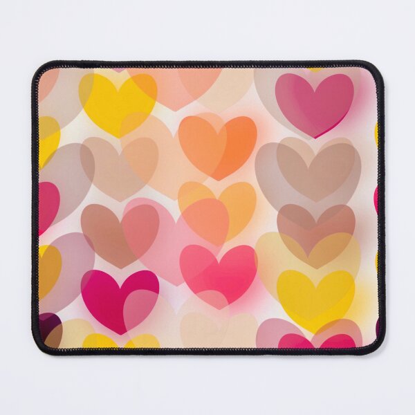 Item preview, Happy hearts in pink, purple and yellow digital pattern  designed and sold by Bonheurem.
