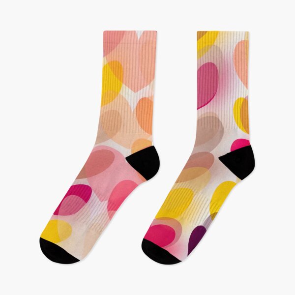 Item preview, Happy hearts in pink, purple and yellow digital pattern  designed and sold by Bonheurem.