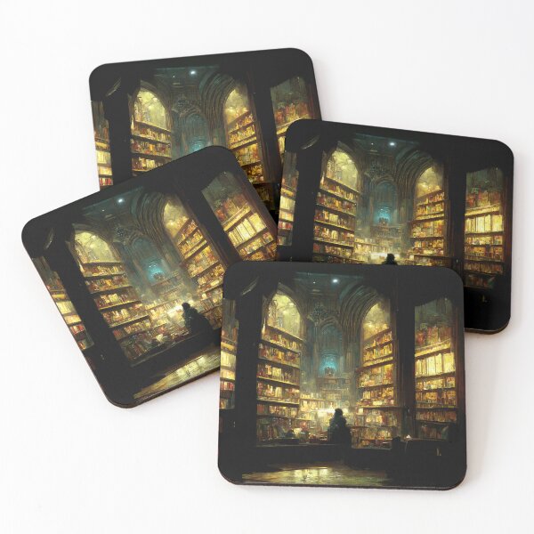 Item preview, Script Shelter - Fantasy Library designed and sold by ArkMinted.