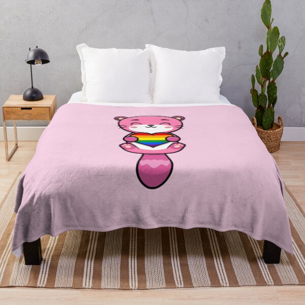 Item preview, Pink Otter with Rainbow Pride Flag Heart designed and sold by everything4eva.