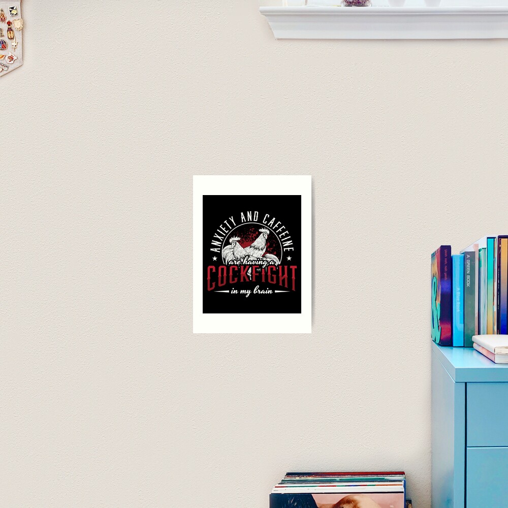 Póster for Sale con la obra «La ansiedad por las pollas y la cafeína son  amantes de las pollas de los gallos» de tshirtconcepts | Redbubble