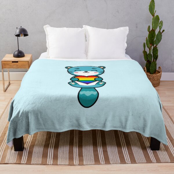 Item preview, Blue Otter with Rainbow Pride Flag Heart designed and sold by everything4eva.