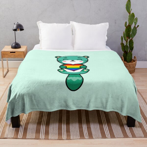 Item preview, Turquoise Otter with Rainbow Pride Flag Heart designed and sold by everything4eva.