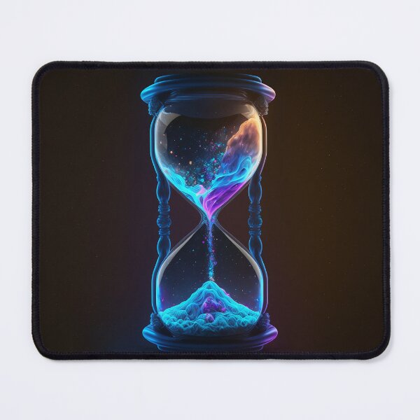 Item preview, The flow of time and space in an infinite universe - hourglass, neon lights designed and sold by TnT-Merch.