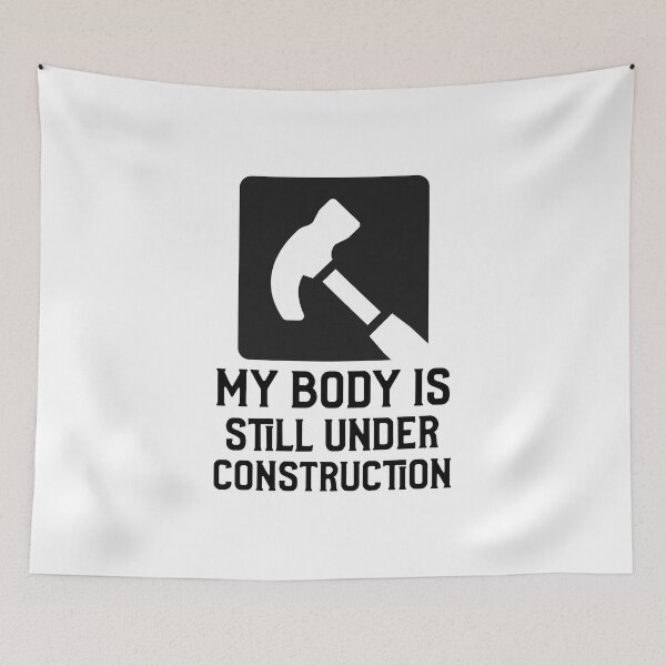 Item preview, My Boby Is Still Under Construction designed and sold by crazydotdesigns.