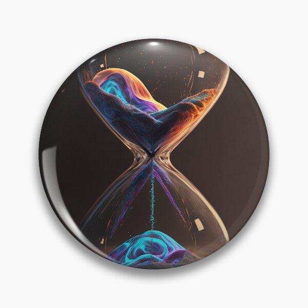 Item preview, The flow of time and space in an infinite universe - hourglass, neon lights designed and sold by TnT-Merch.