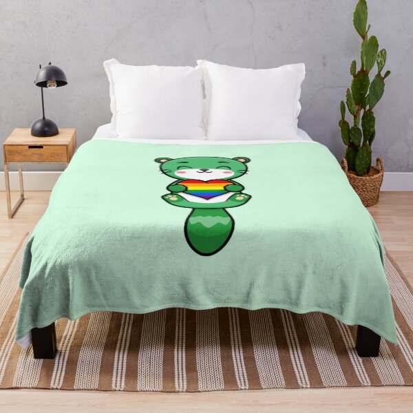 Item preview, Green Otter with Rainbow Pride Flag Heart designed and sold by everything4eva.