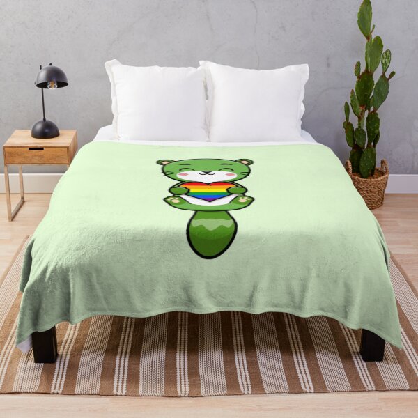 Item preview, Green Otter with Rainbow Pride Flag Heart designed and sold by everything4eva.