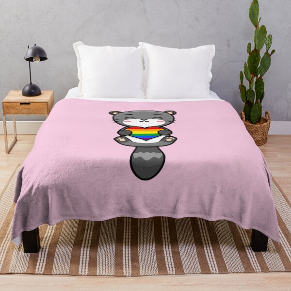 Item preview, Grey Otter with Rainbow Pride Flag Heart designed and sold by everything4eva.