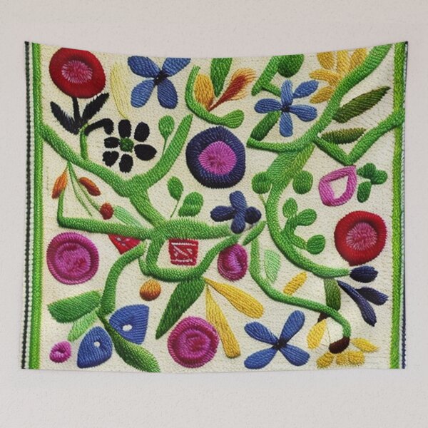 Item preview, Wildflower Field Embroidery Pattern, Aina designed and sold by Magia Design.