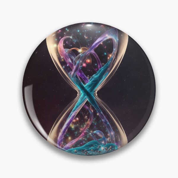 Item preview, The flow of time and space in an infinite universe - hourglass, neon lights designed and sold by TnT-Merch.