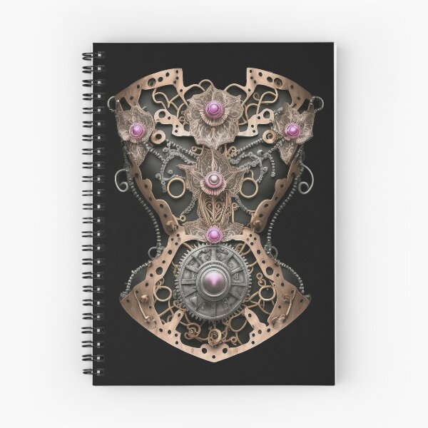 Item preview, Steampunk Corset Tshirt - Pink and Gold Clockwork Corset designed and sold by VicAndSteam.