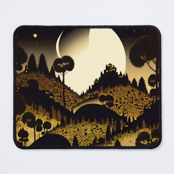 Item preview, Full moon over the Hollywood Hills designed and sold by SamJanner.