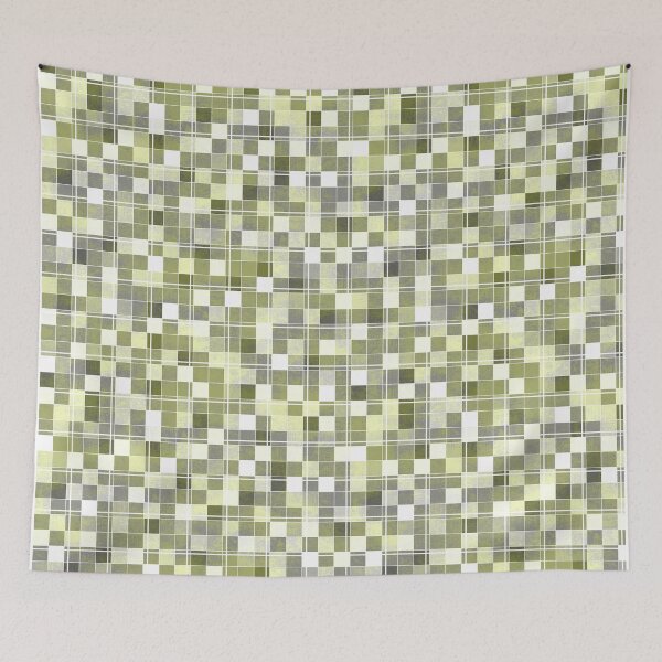 Item preview, Grey, white, olive, yellow mosaic. designed and sold by marinaklykva.