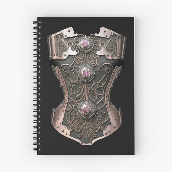 Item preview, Steampunk Corset Tshirt - Pink and Gold Clockwork Corset designed and sold by VicAndSteam.