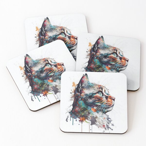 Item preview, Colorful illustrated cat head the one designed and sold by MLArtifex.