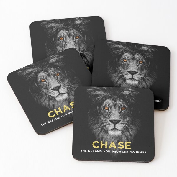 Item preview, CHASE The Dreams You Have Promised Yourself Lion Motivational Quote designed and sold by hiunlimit.