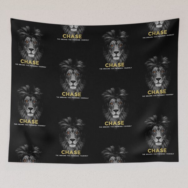 Item preview, CHASE The Dreams You Have Promised Yourself Lion Motivational Quote designed and sold by hiunlimit.