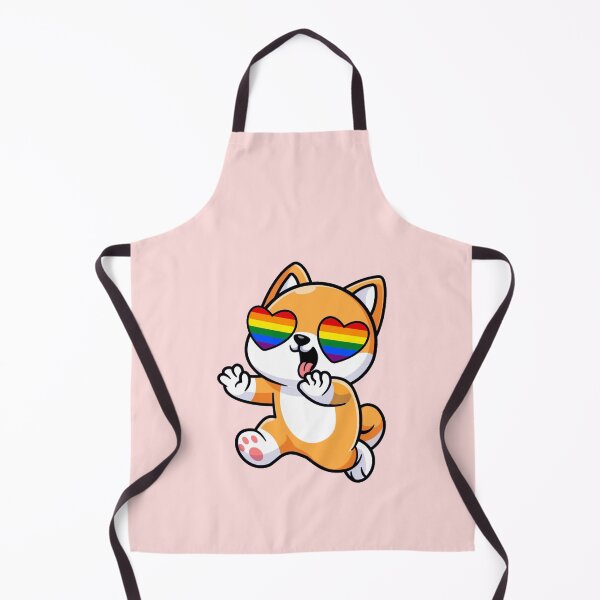 Item preview, Shiba Inu Heart Eyes with Rainbow Pride Flag designed and sold by everything4eva.