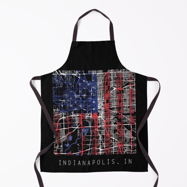 Item preview, Indianapolis Indiana IN city map with US flag black and white designed and sold by gifts-ideas.