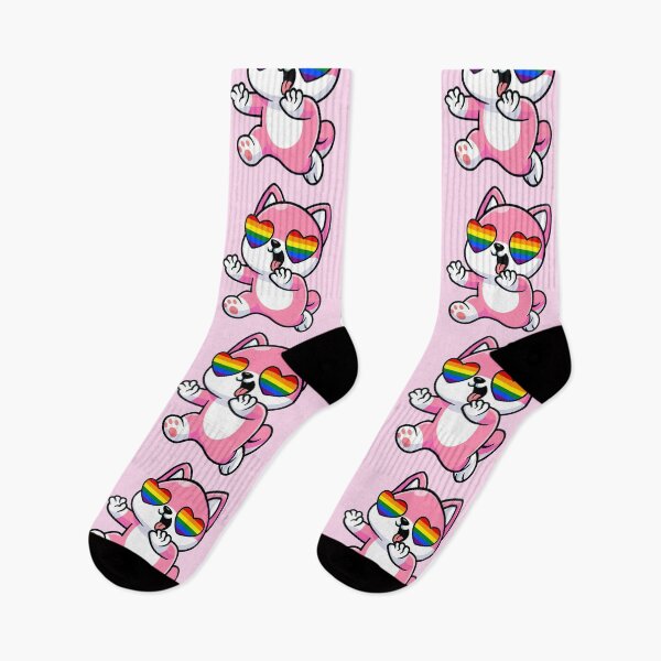 Item preview, Pink Shiba Inu Heart Eyes with Rainbow Pride Flag designed and sold by everything4eva.