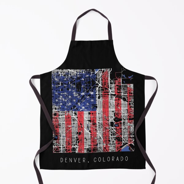 Item preview, Denver Colorado CO city map with US flag black and white designed and sold by gifts-ideas.