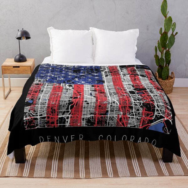 Item preview, Denver Colorado CO city map with US flag black and white designed and sold by gifts-ideas.