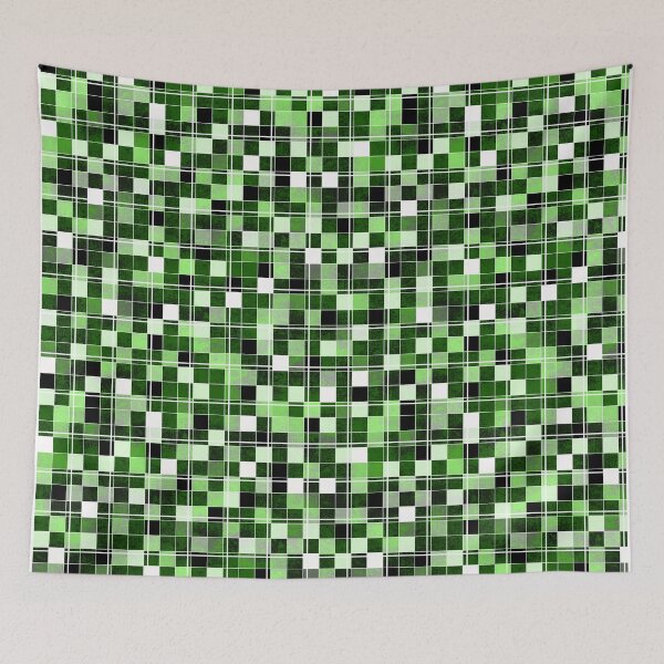 Item preview, Grey, white, black, green, mint mosaic. designed and sold by marinaklykva.