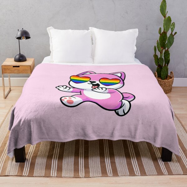 Item preview, Pink Shiba Inu Heart Eyes with Rainbow Pride Flag designed and sold by everything4eva.