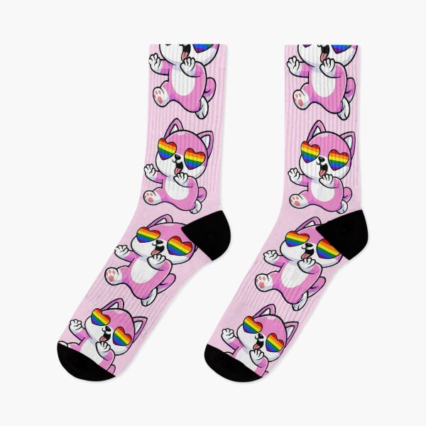 Item preview, Pink Shiba Inu Heart Eyes with Rainbow Pride Flag designed and sold by everything4eva.