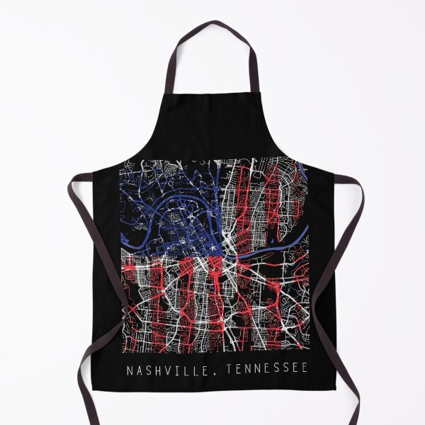 Item preview, Nashville Tennessee TN city map with US flag black and white designed and sold by gifts-ideas.