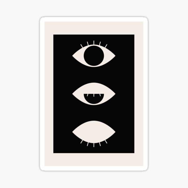"Minimal sleepy eyes" Sticker for Sale by annas Redbubble