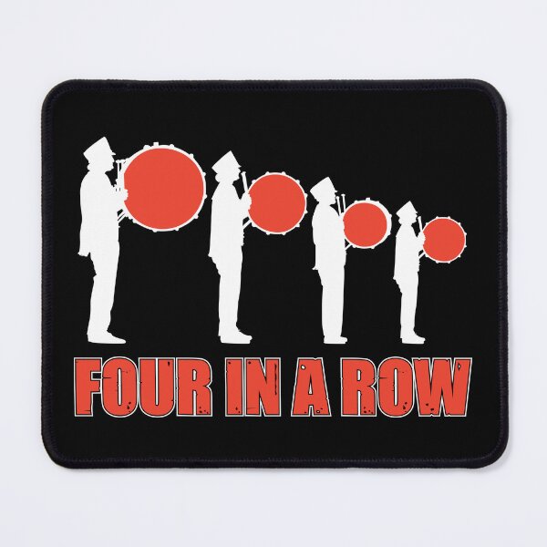 Item preview, Four In A Row Funny Drumline Band Musician designed and sold by StrongShirts.