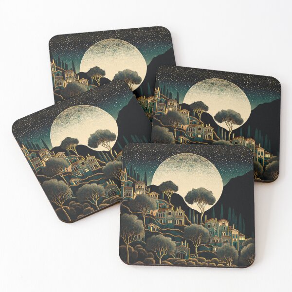Item preview, The full moon over the hills of Malibu designed and sold by SamJanner.